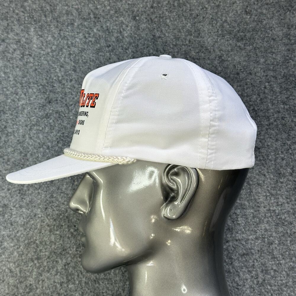 Vintage SafeTLite Trucker Rope Hat Cap White Sportcap (OSFA) Fabric Strapback. - Picture 4 of 9